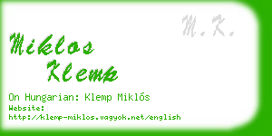 miklos klemp business card